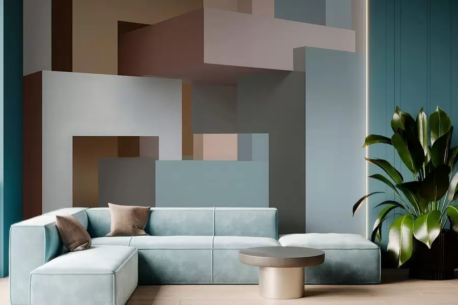 Fototapety abstraktná geometria v 3D štýle w05065