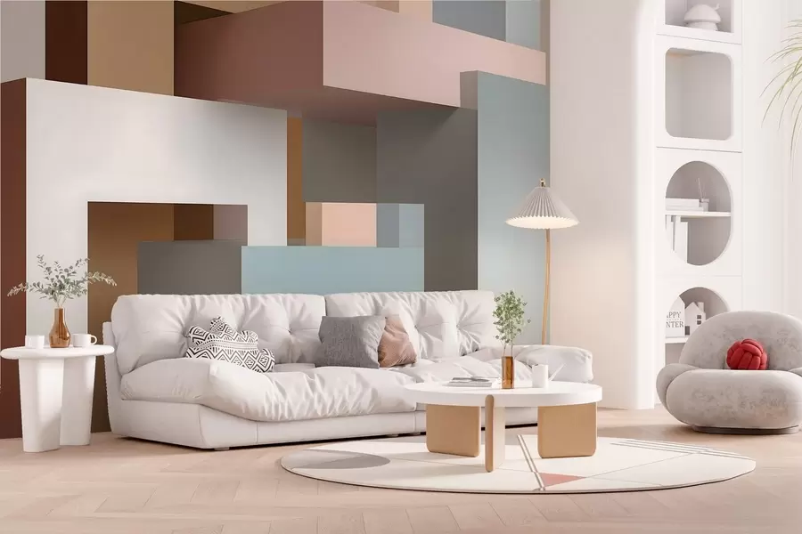 Fototapety abstraktná geometria v 3D štýle w05065