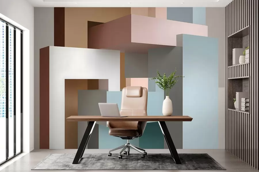 Fototapety abstraktná geometria v 3D štýle w05065