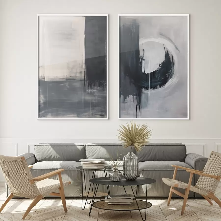 Fototapety Abstraktná kompozícia v čierno-bielych odtieňoch d01217