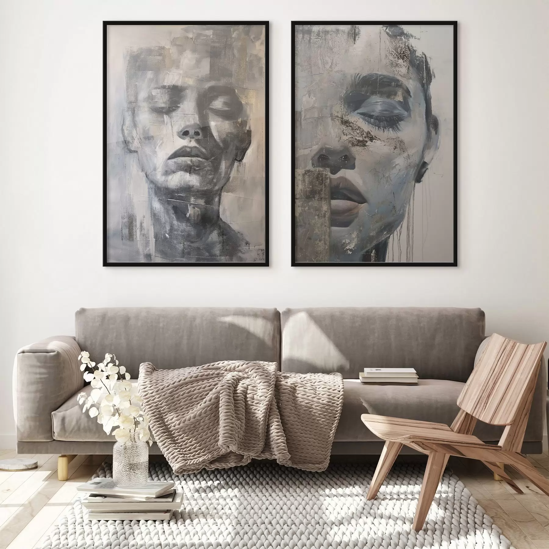 Fototapety Súčasný abstraktný ženský portrét d01232