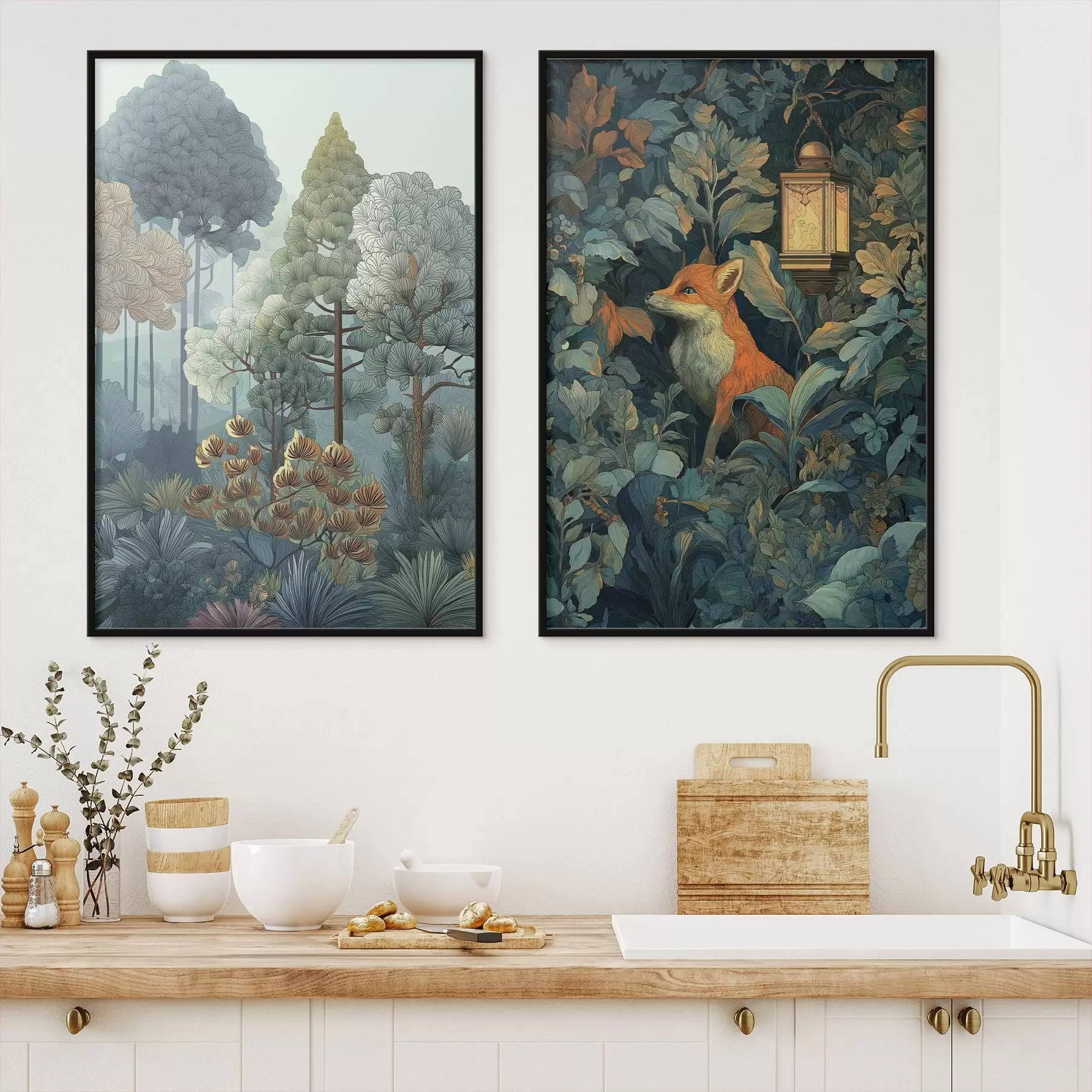 Fototapety Roztomilá líška v rozprávkovom lese d01248