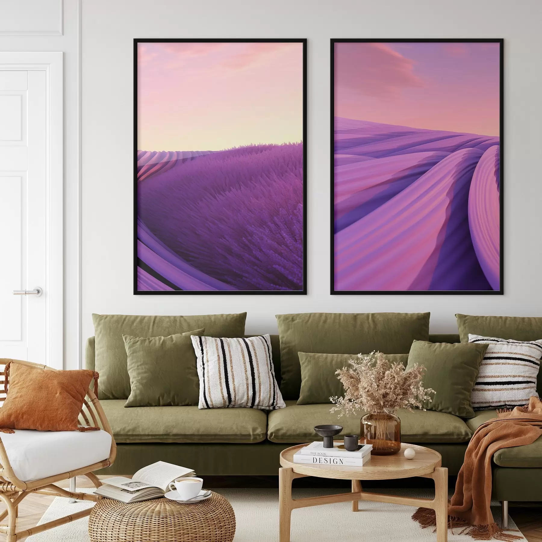 Fototapety Levanduľové pole, abstraktné d01250