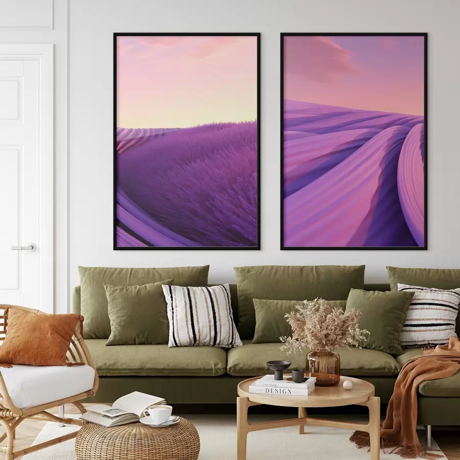 Fototapety Levanduľové pole, abstraktné d01250