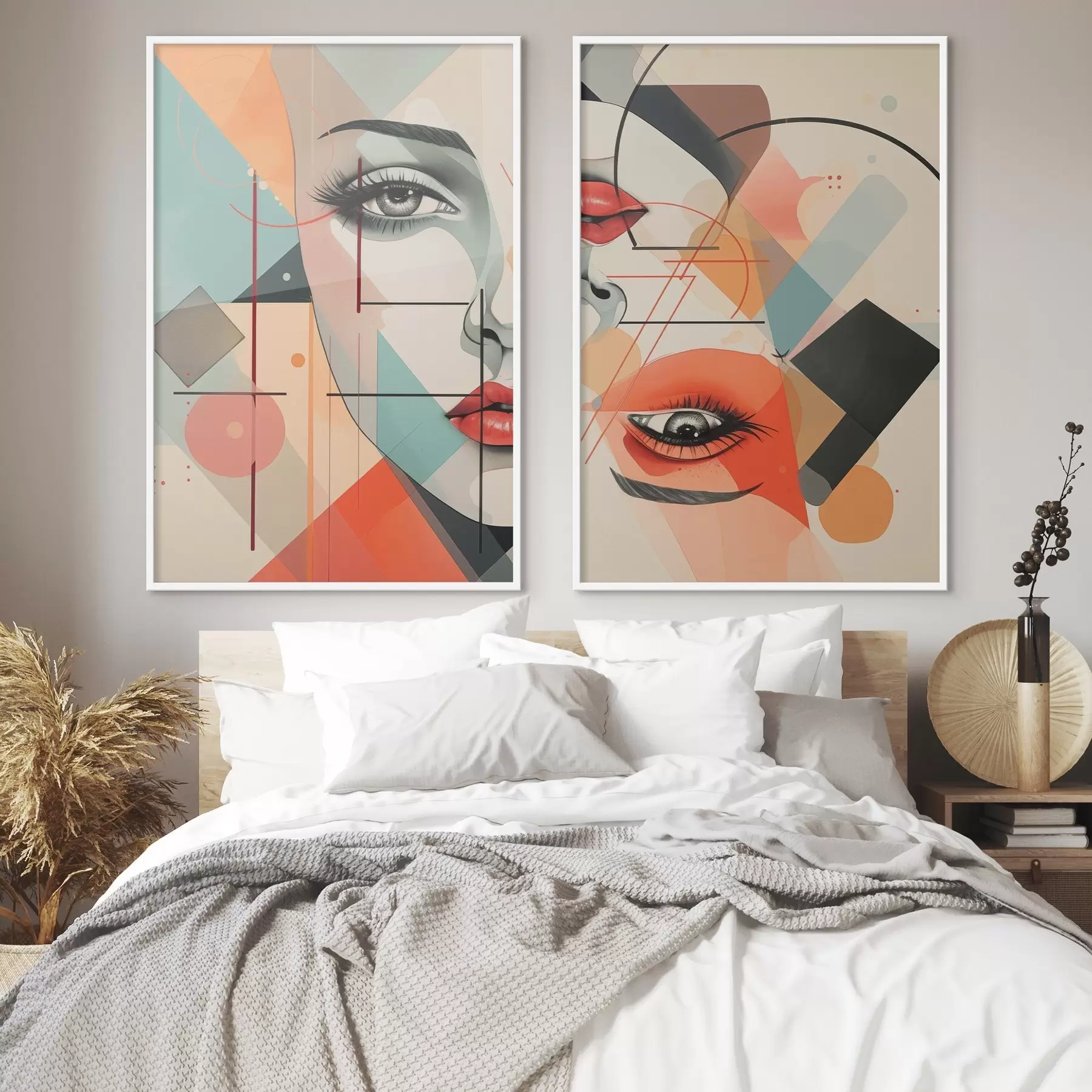 Fototapety Tváre a geometrické tvary d01253