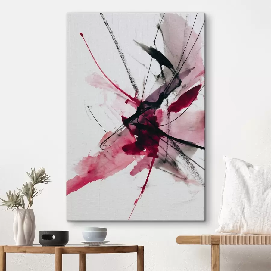 Obraz Moderná kompozícia čiar a bodiek v akvarelovom štýle s46951