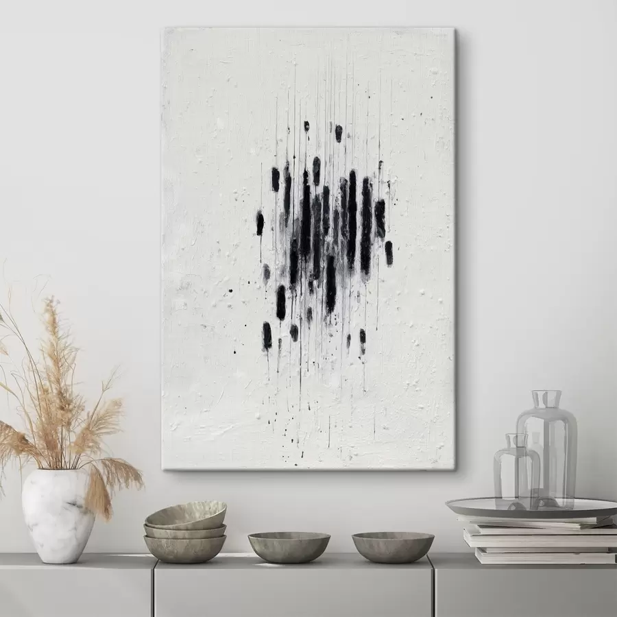 Obraz Minimalistické umenie s výraznými ťahmi štetca a rozmazanými okrajmi v modernom maliarskom štýle s46957