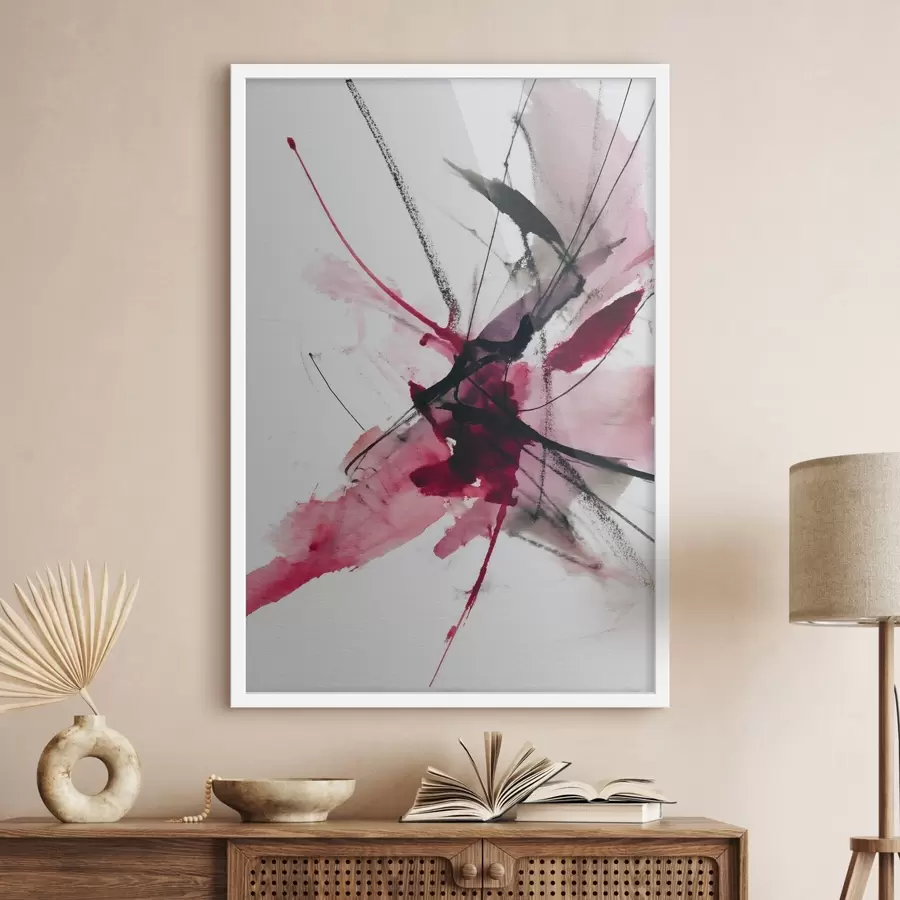 Fototapety Moderná kompozícia čiar a bodiek v akvarelovom štýle f46951