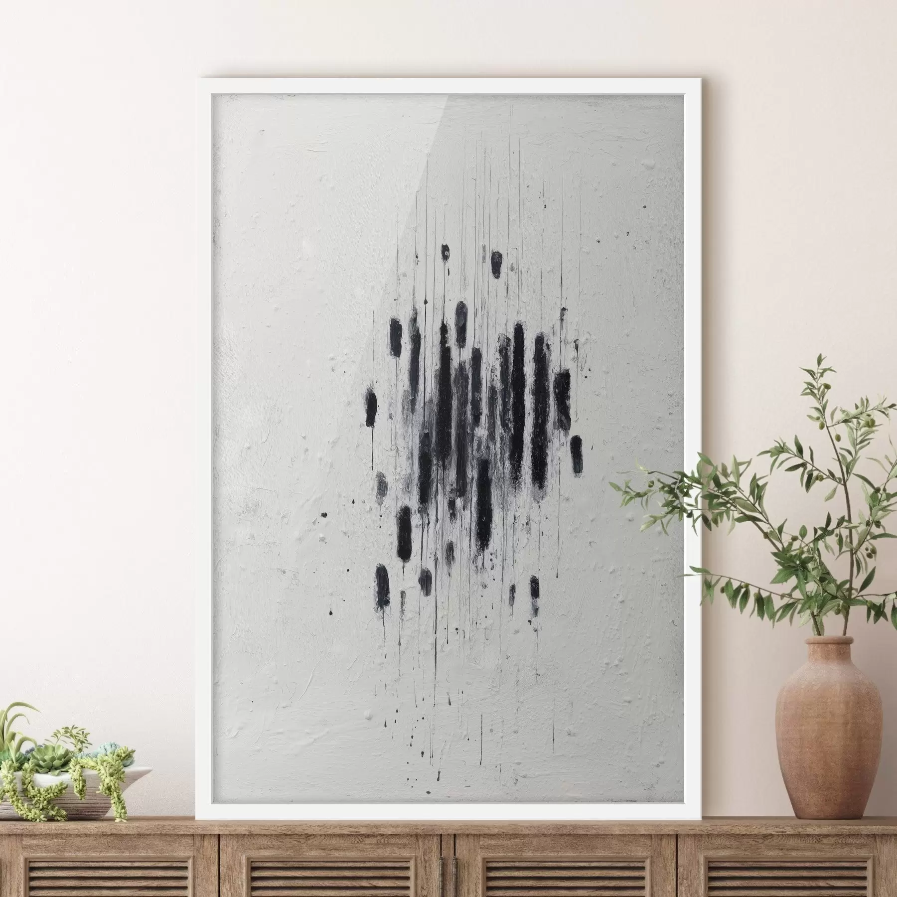 Obraz Minimalistické umenie s výraznými ťahmi štetca a rozmazanými okrajmi v modernom maliarskom štýle f46957