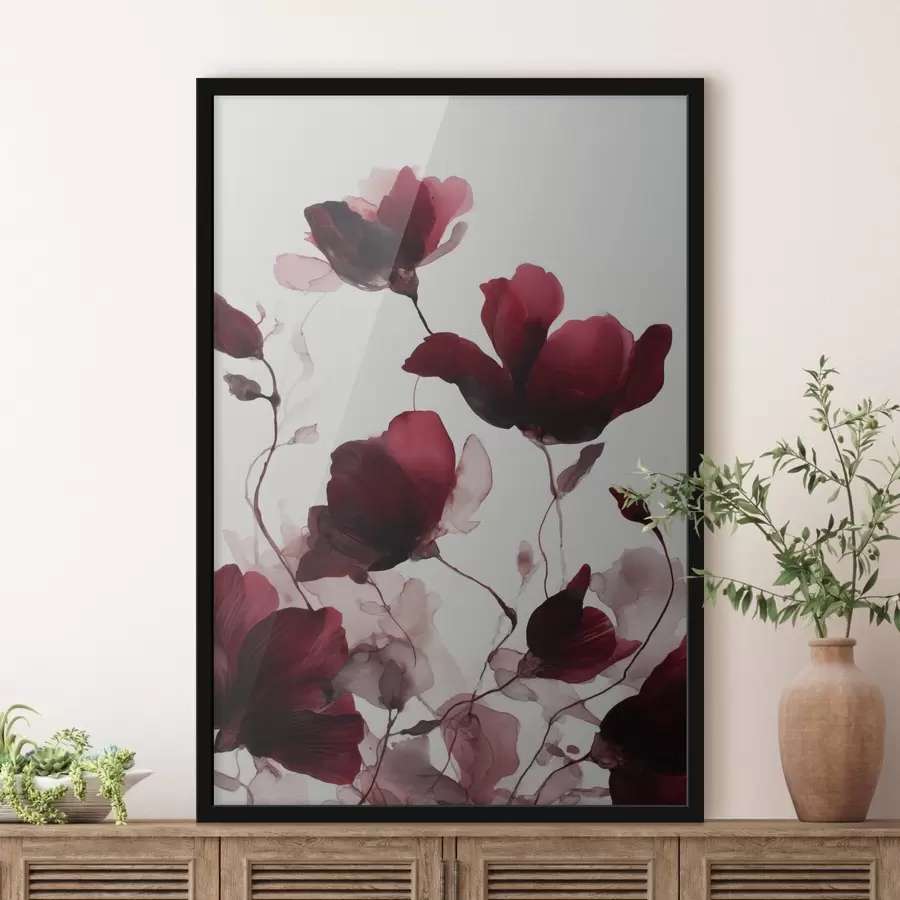 Fototapety Jemné maky s efektom rozostrenia v akvarelovom štýle f46962