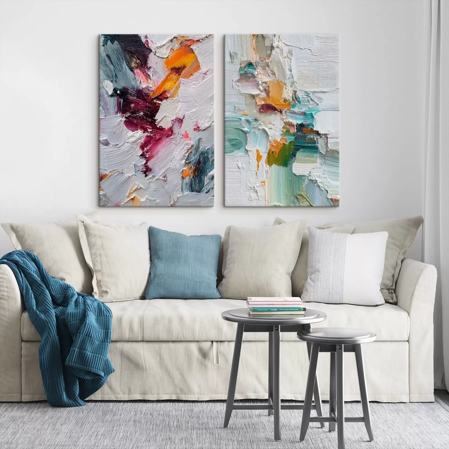 Obraz Farebná abstrakcia s hrubými ťahmi štetca v modernom štýle m01098