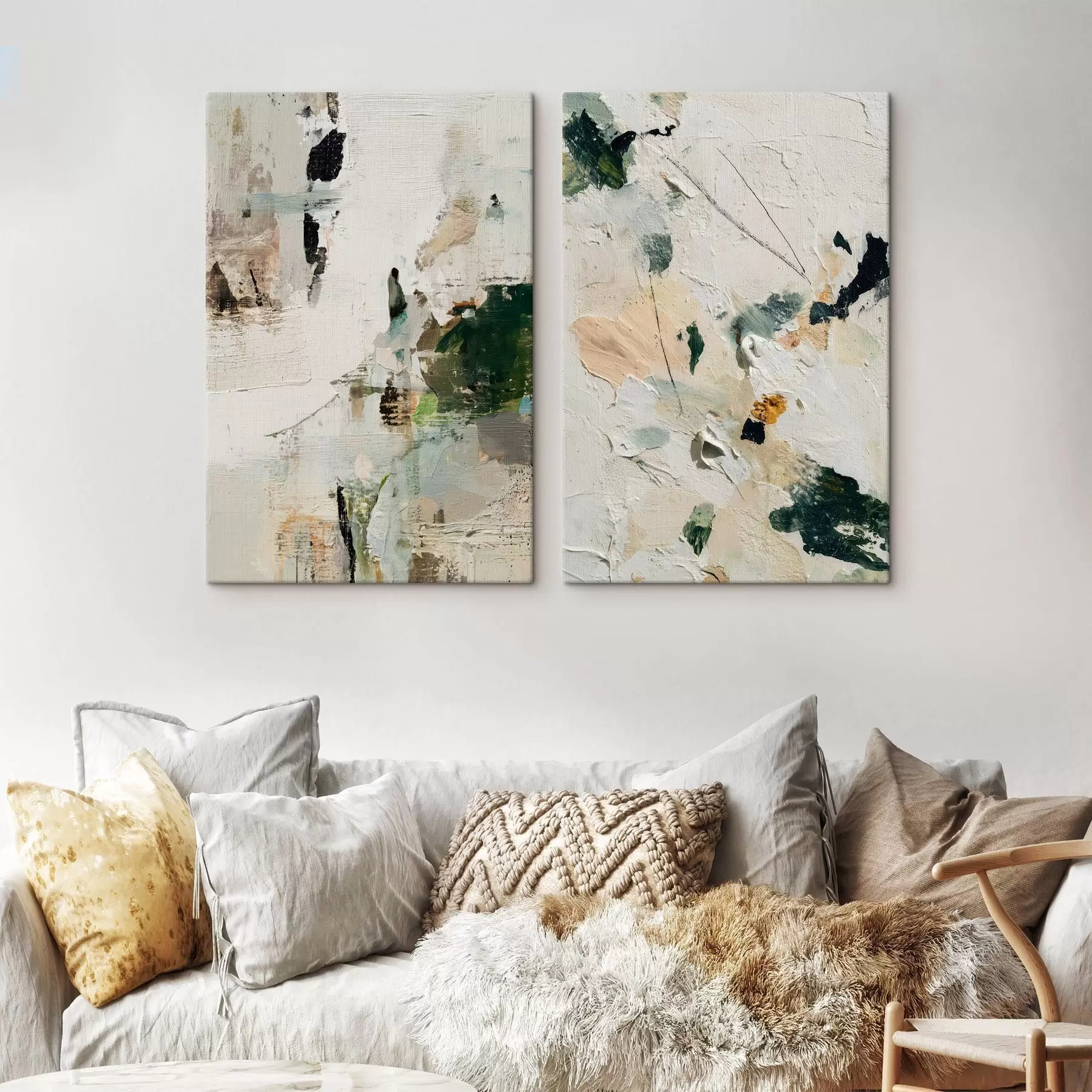 Obraz Výrazné diptychy v prírodnej farebnej palete m01099