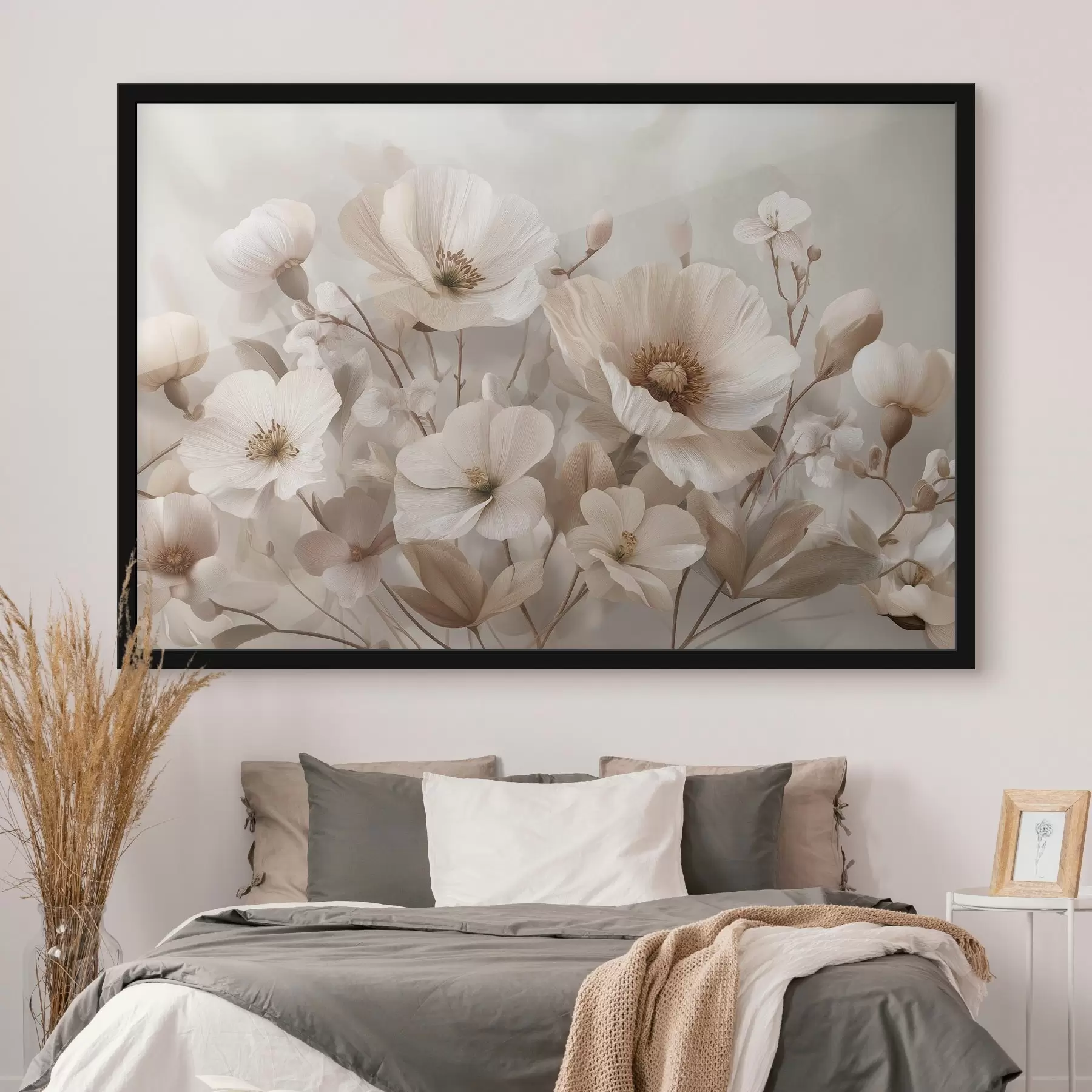 Fototapety Veľké kvety na svetlom pozadí f47645