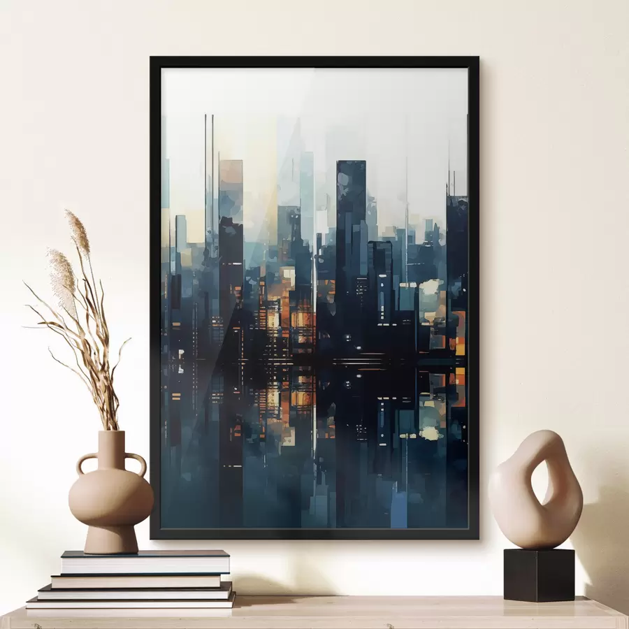 Fototapety Večerný západ slnka vo veľkomeste f47676