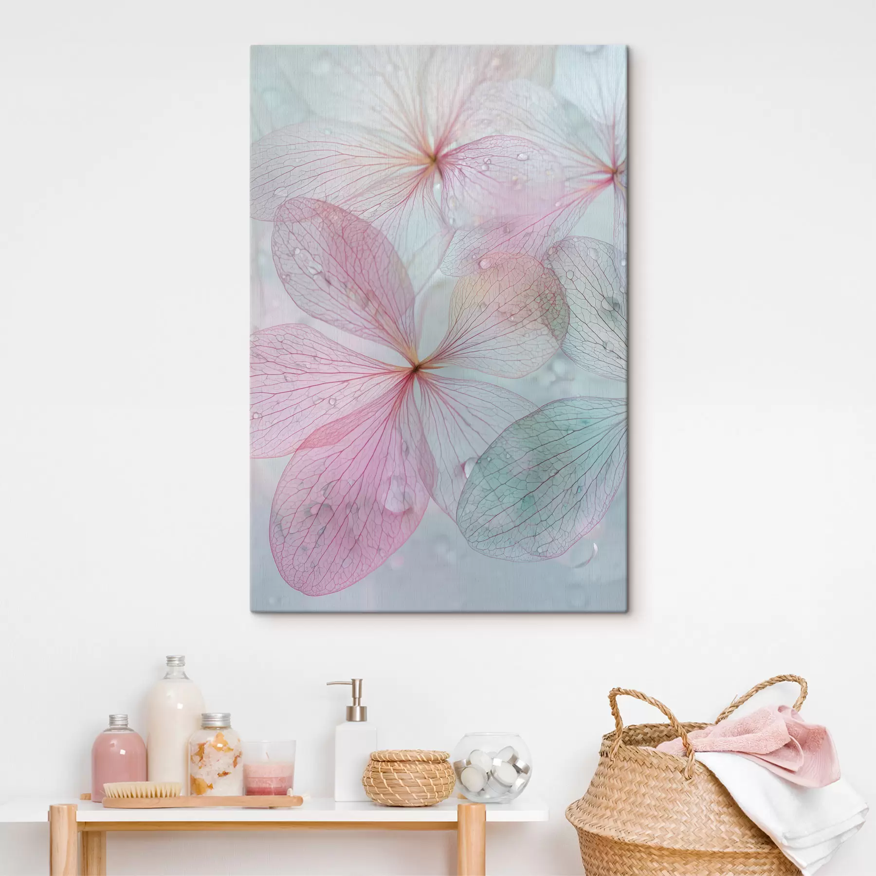 Obraz kvety s žilkami pod vodou s47693