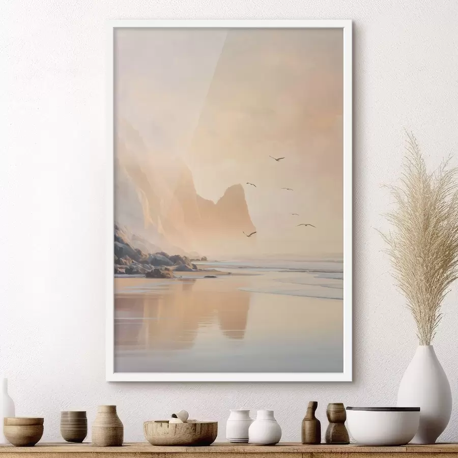 Fototapety oceánsky úsvit na pozadí hôr f47689