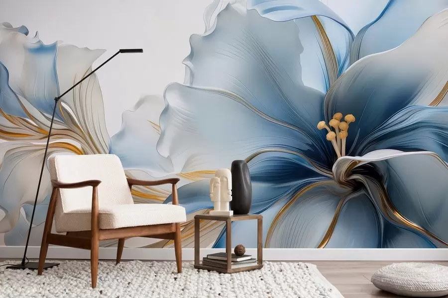 Fototapety Jemný modrý veľký kvet w05006