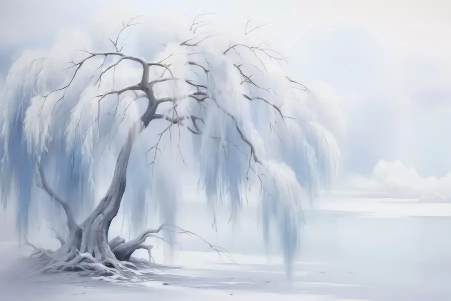 Fototapety Bujný maľovaný strom w05179