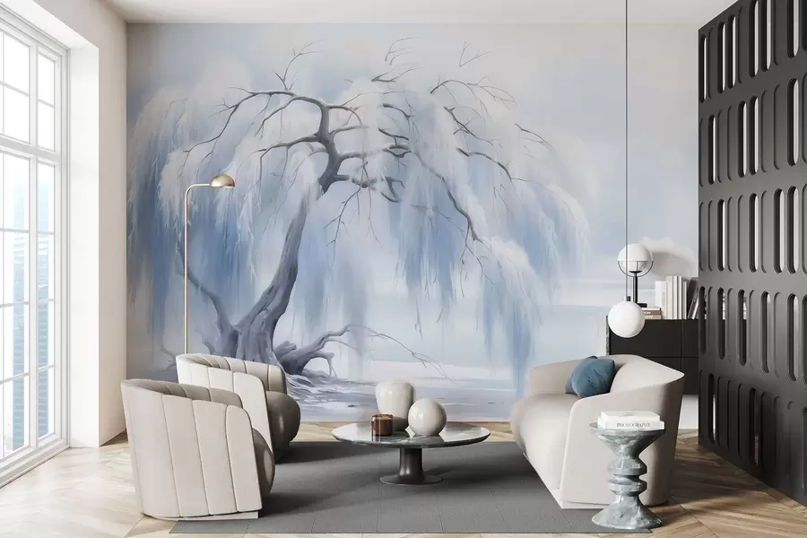 Fototapety Bujný maľovaný strom w05179