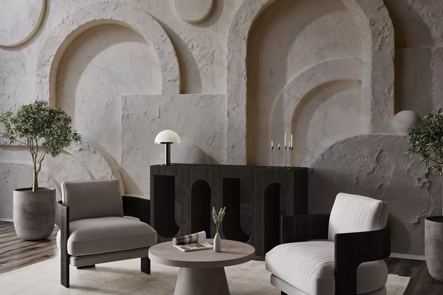 Fototapety Objemová geometria z betónu w05186