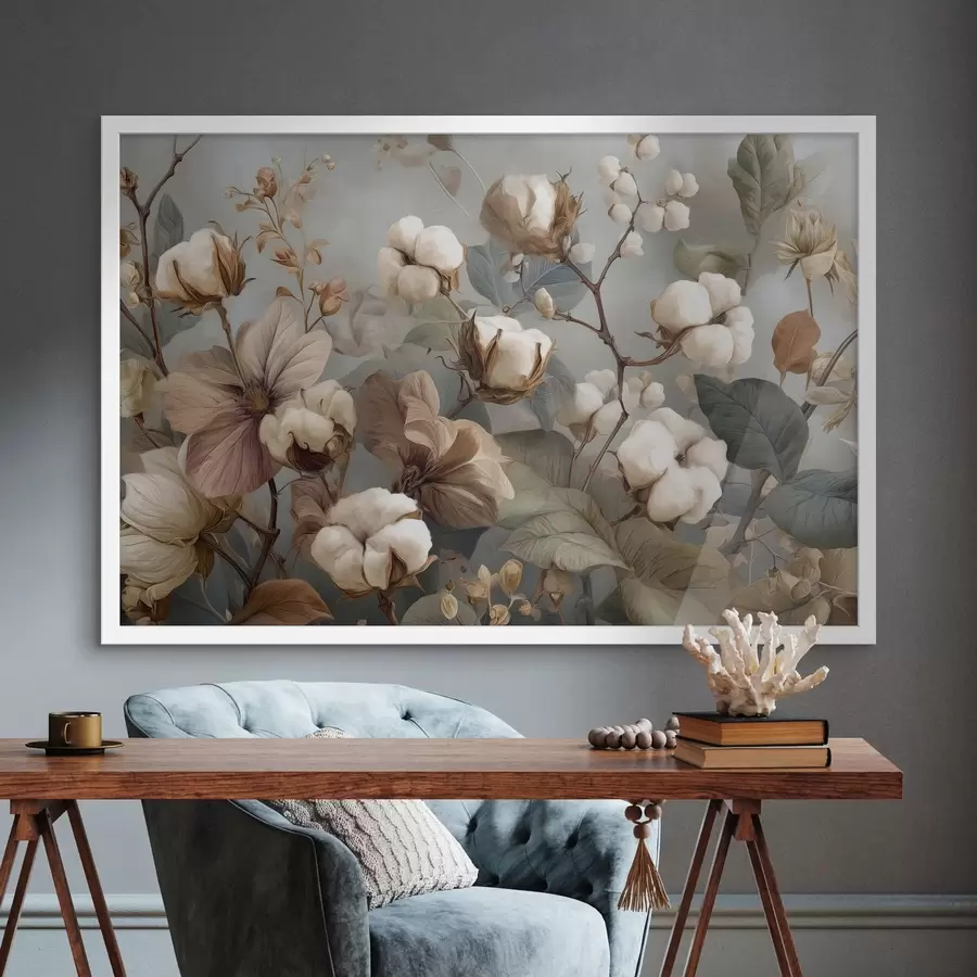 Fototapety Rozmanitosť bavlníkových kvetov a kvetenstiev f47700