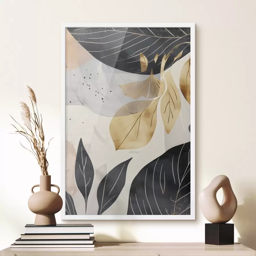 Fototapety Abstraktné vetvy a listy f47744