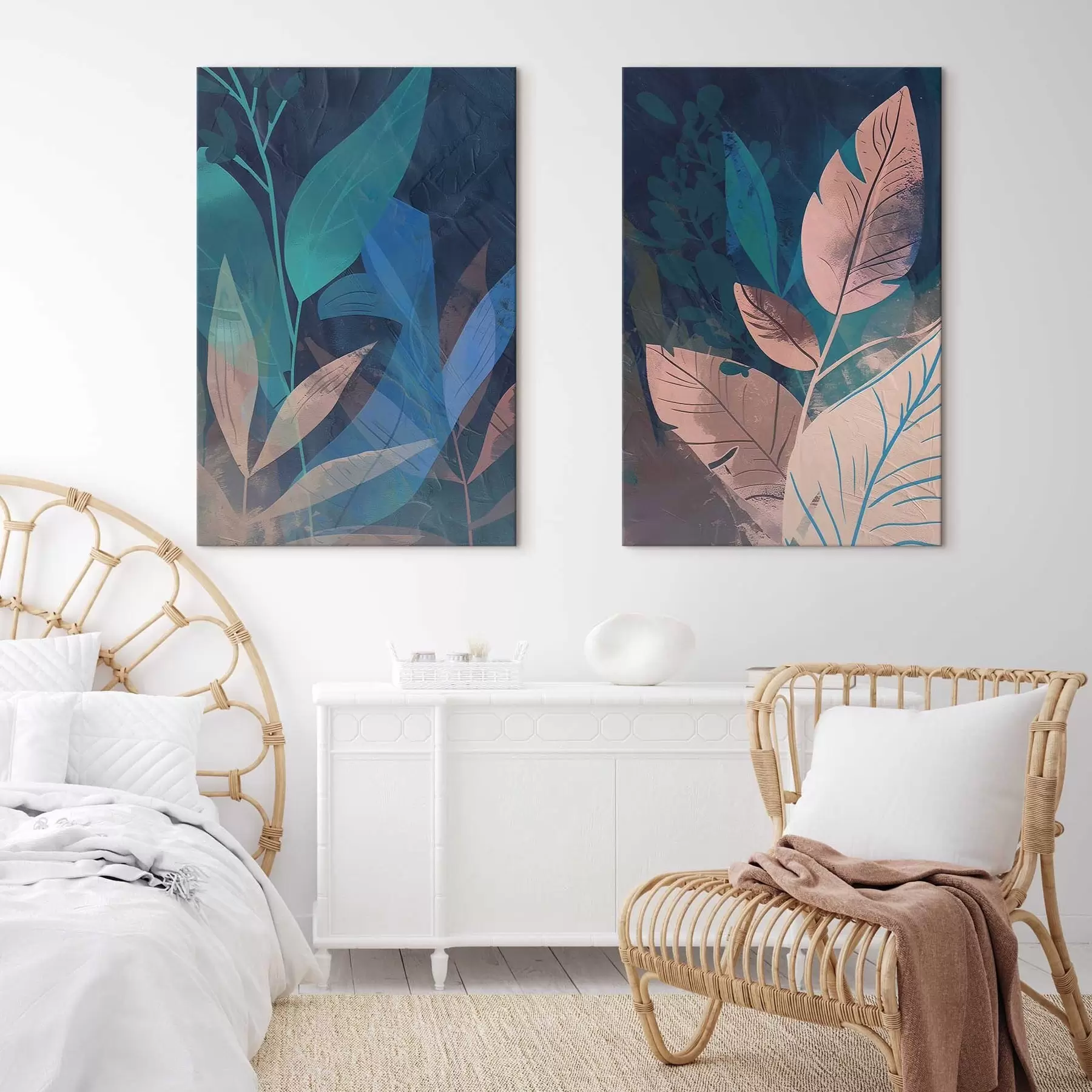 Obraz Vetvy a listy, abstraktné m01301