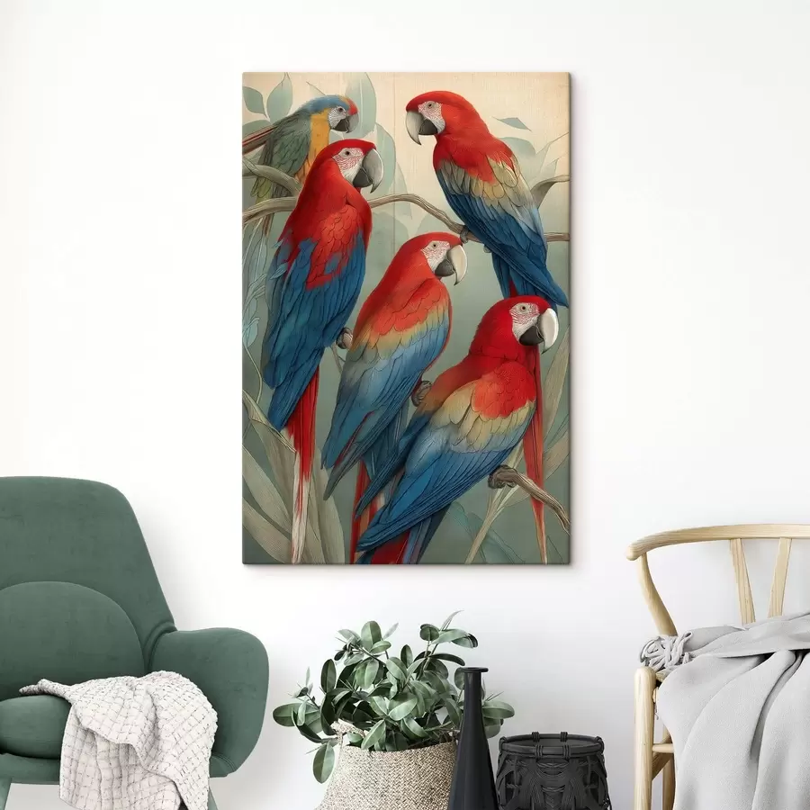 Obraz Vintage papagáje s47729