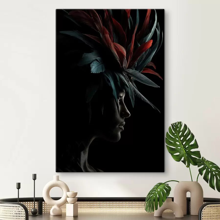 Obraz Portrét s perami s47735