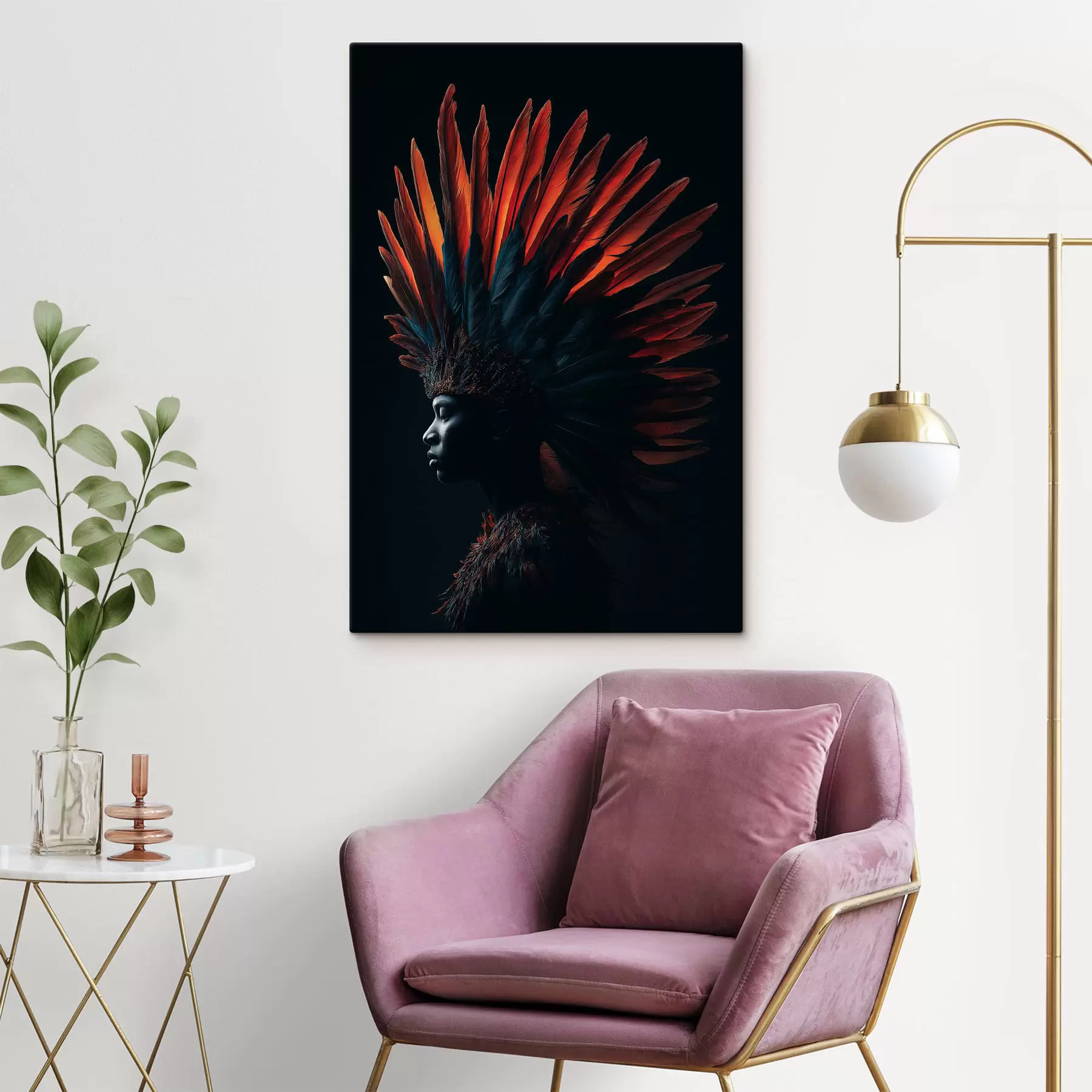 Obraz Portrét s perami s47736