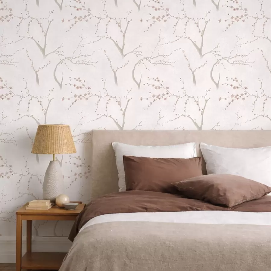 Fototapety Ľahké vetvy s ružovými kvetmi a01111v1