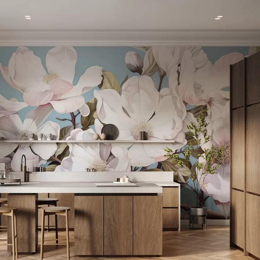 Fototapety Bujné kvety na konári stromu w05178