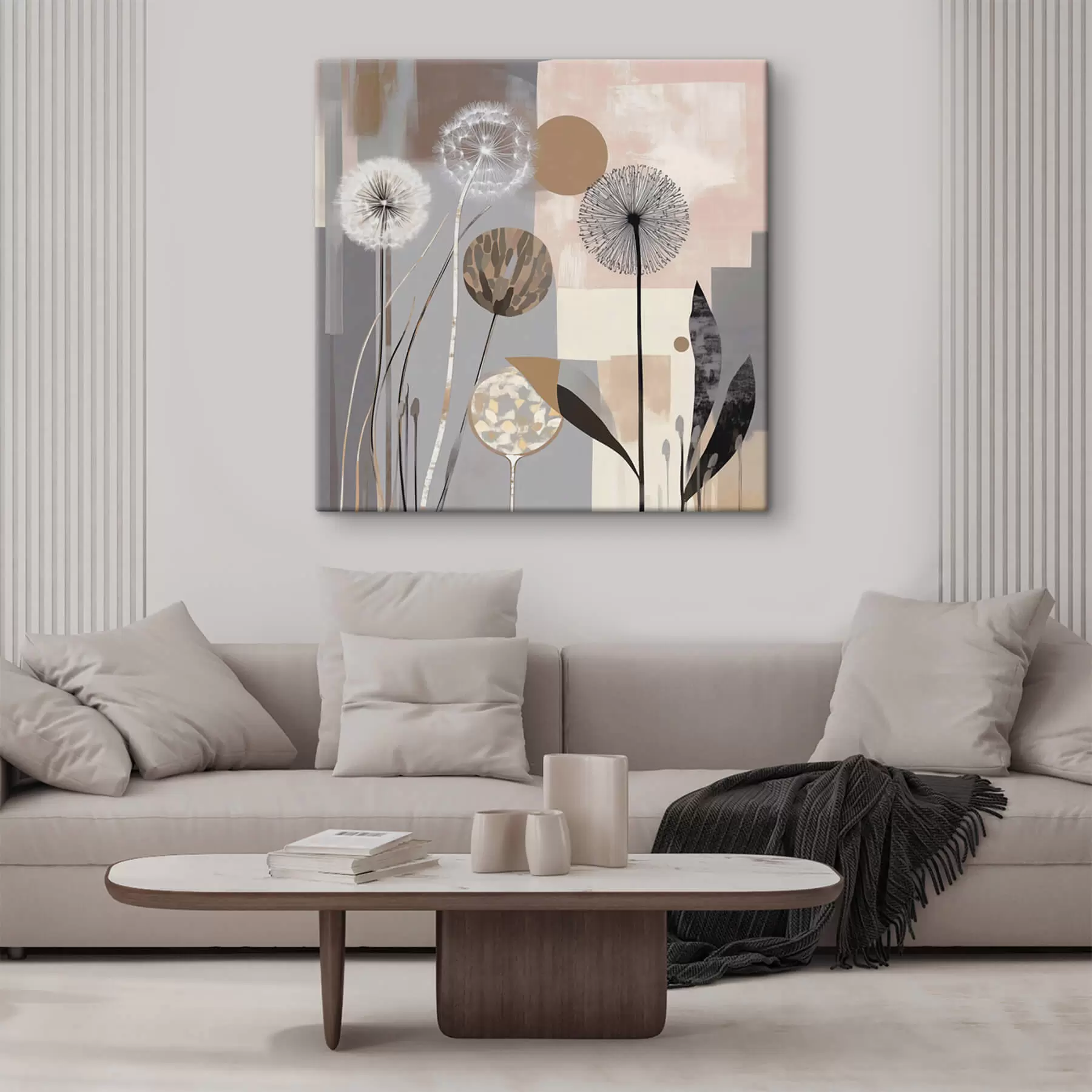 Obraz Abstrakcia s púpavami a rastlinami s47776