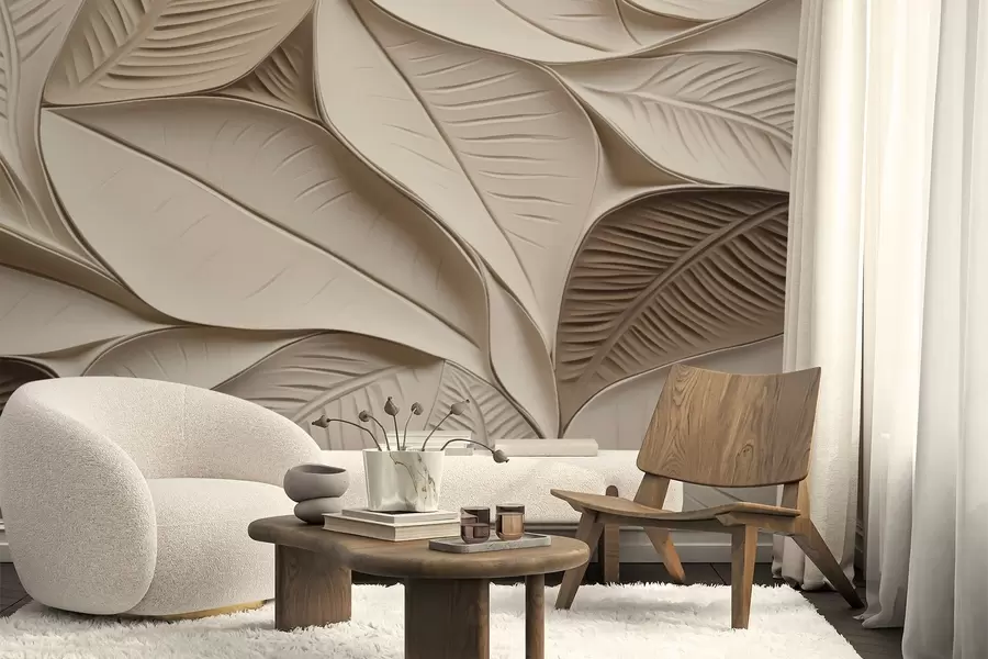 Fototapety Abstraktné listy s žilkami w05209