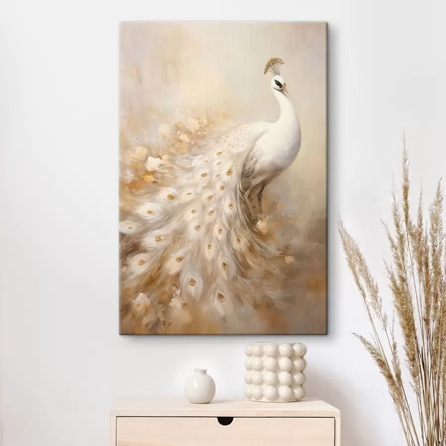 Obraz Ľahký vták s dlhým chvostom v vzdušných tónoch s47309