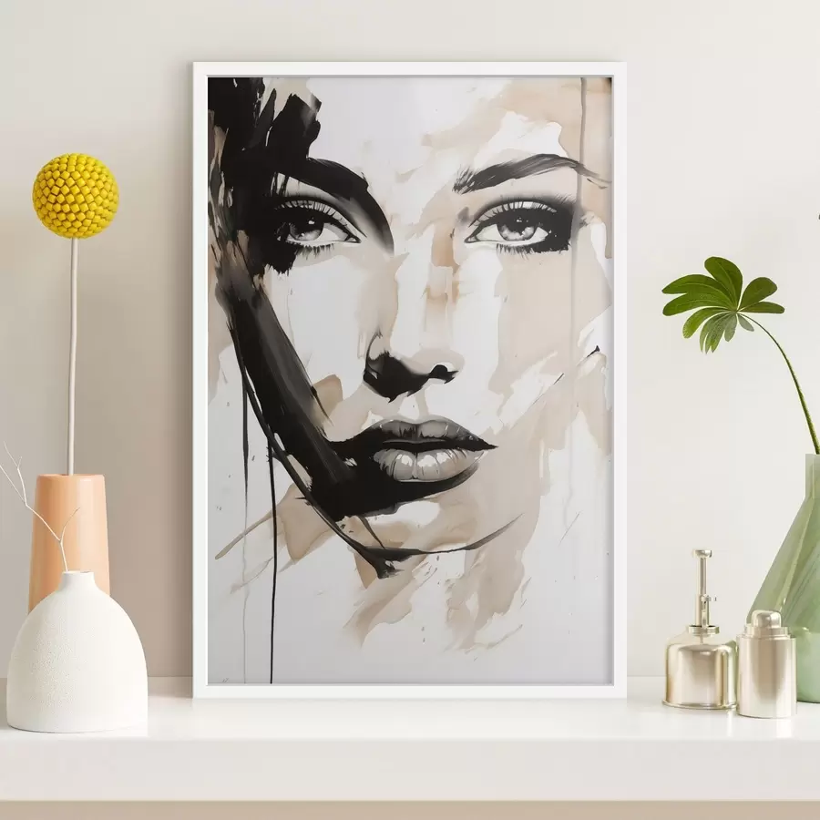 Fototapety Abstraktný ženský portrét v svetlých tónoch f47290