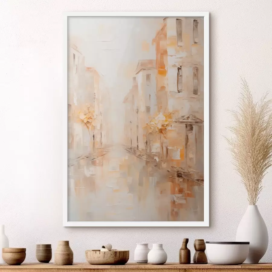 Fototapety Mäkká mestská ulica v teplých tónoch f47302