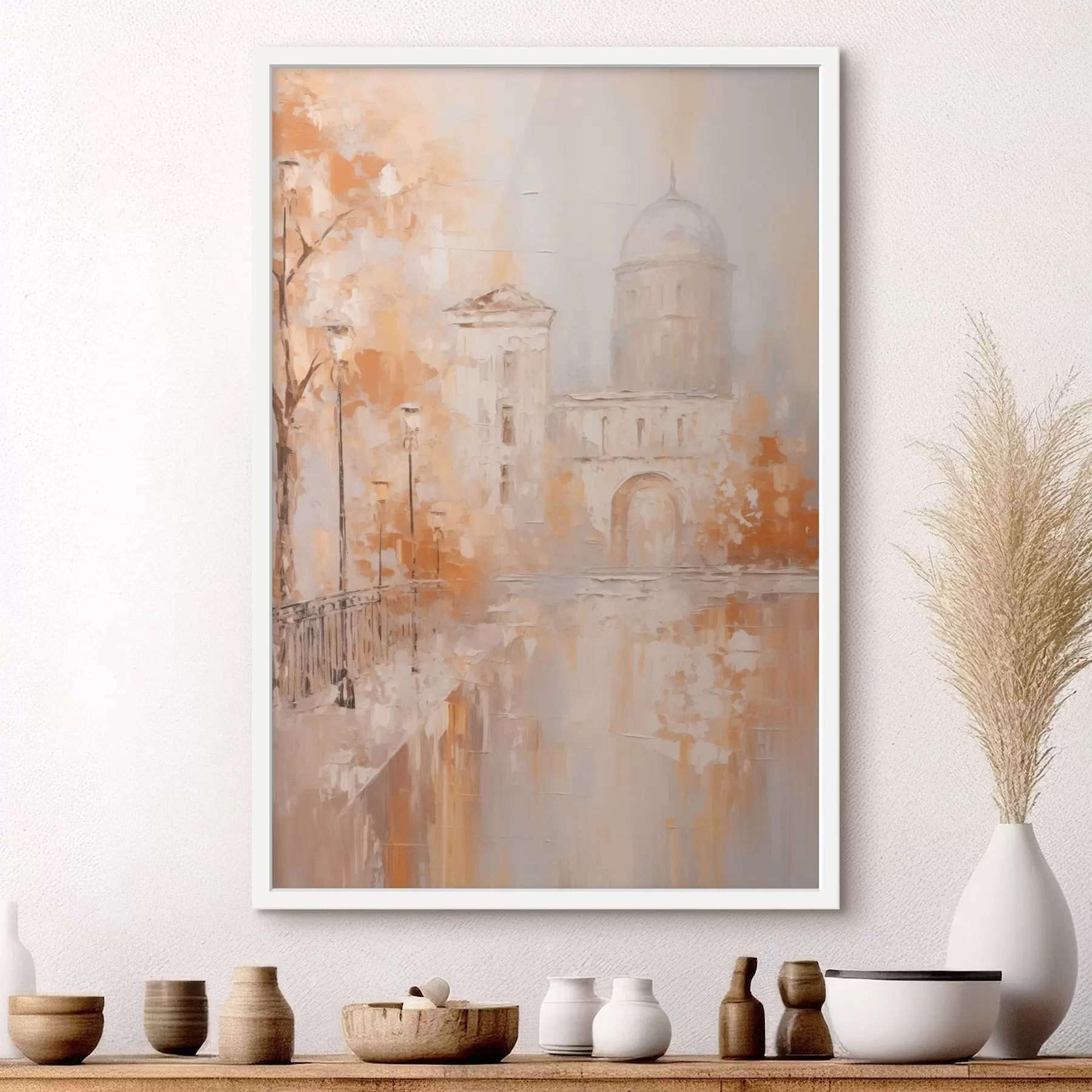 Fototapety Mestská scéna s oblúkom v teplých odtieňoch f47303