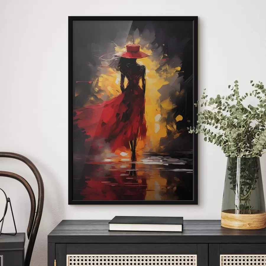 Fototapety Postava v červenom v jasnom svetle f47318