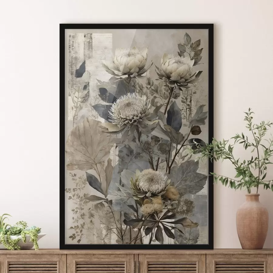 Fototapety Botanická kompozícia v tlmených farbách f47755