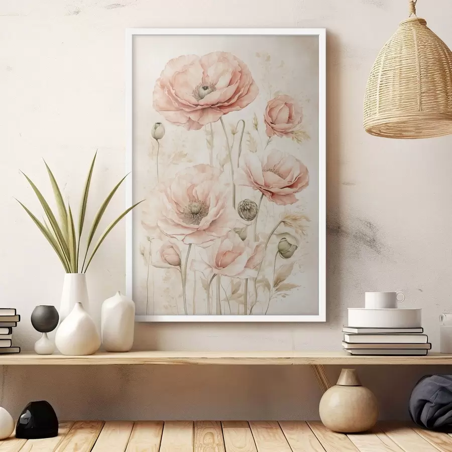 Fototapety Jemné kvety v svetloružových odtieňoch f47756