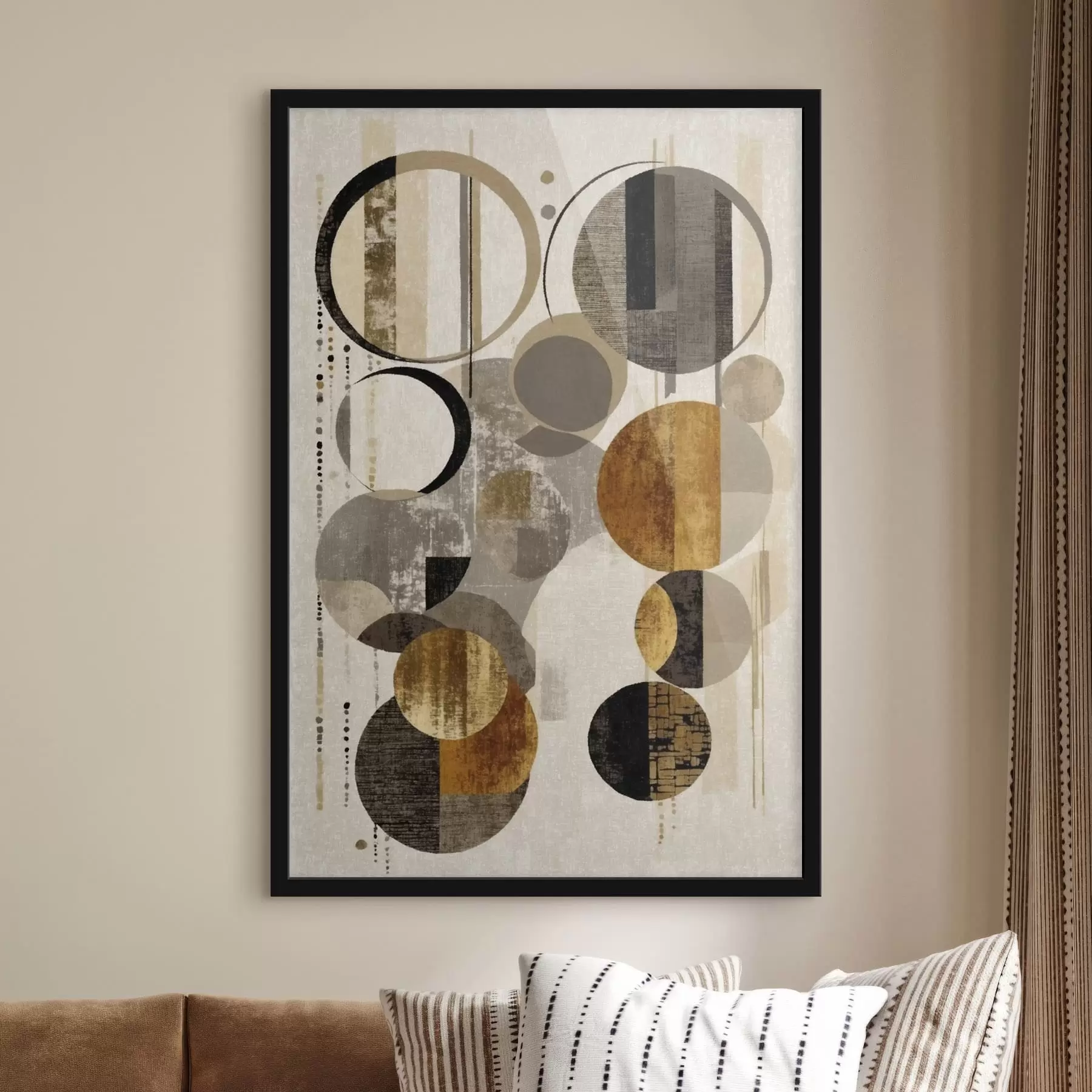 Fototapety Abstraktné kruhy v teplých a neutrálnych tónoch f47766