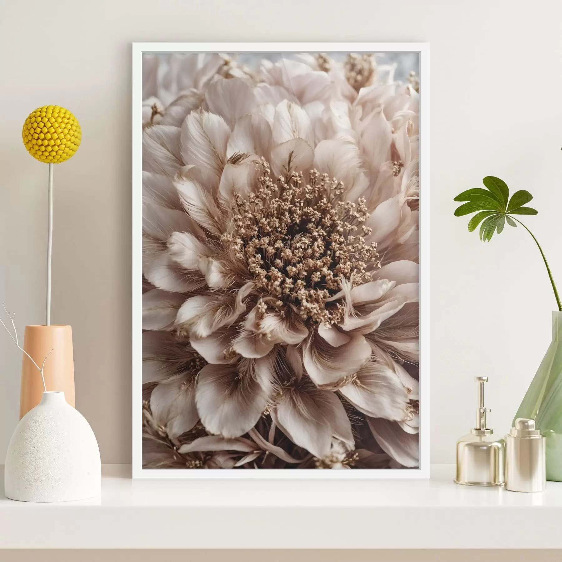 Fototapety Záber na bledý kvet s bohatou textúrou okvetných lístkov f47769