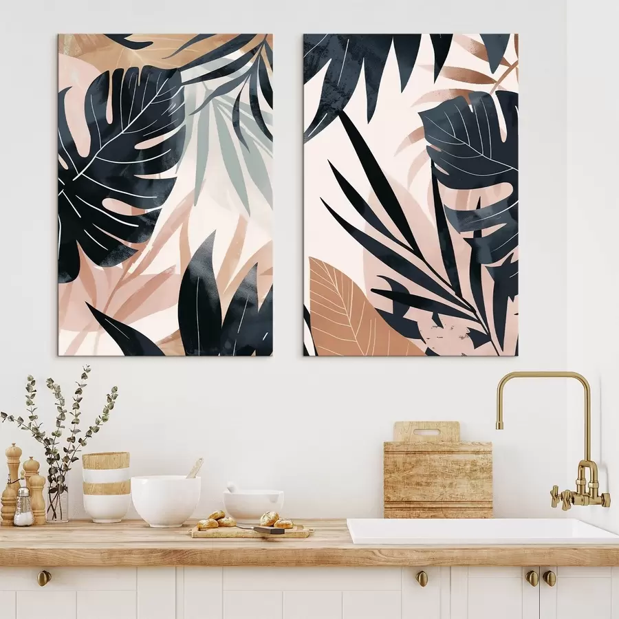 Obraz Rozmanitosť tropických listov m01311