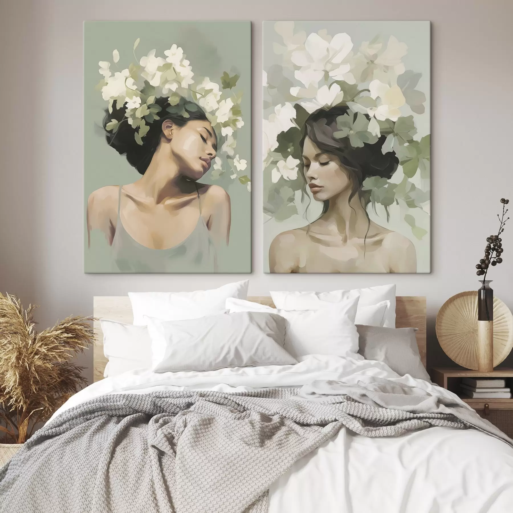 Obraz Dievča v kvietkovom venci m30007