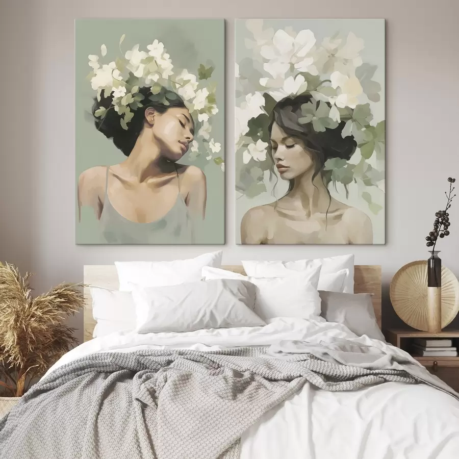 Obraz Dievča v kvietkovom venci m30007