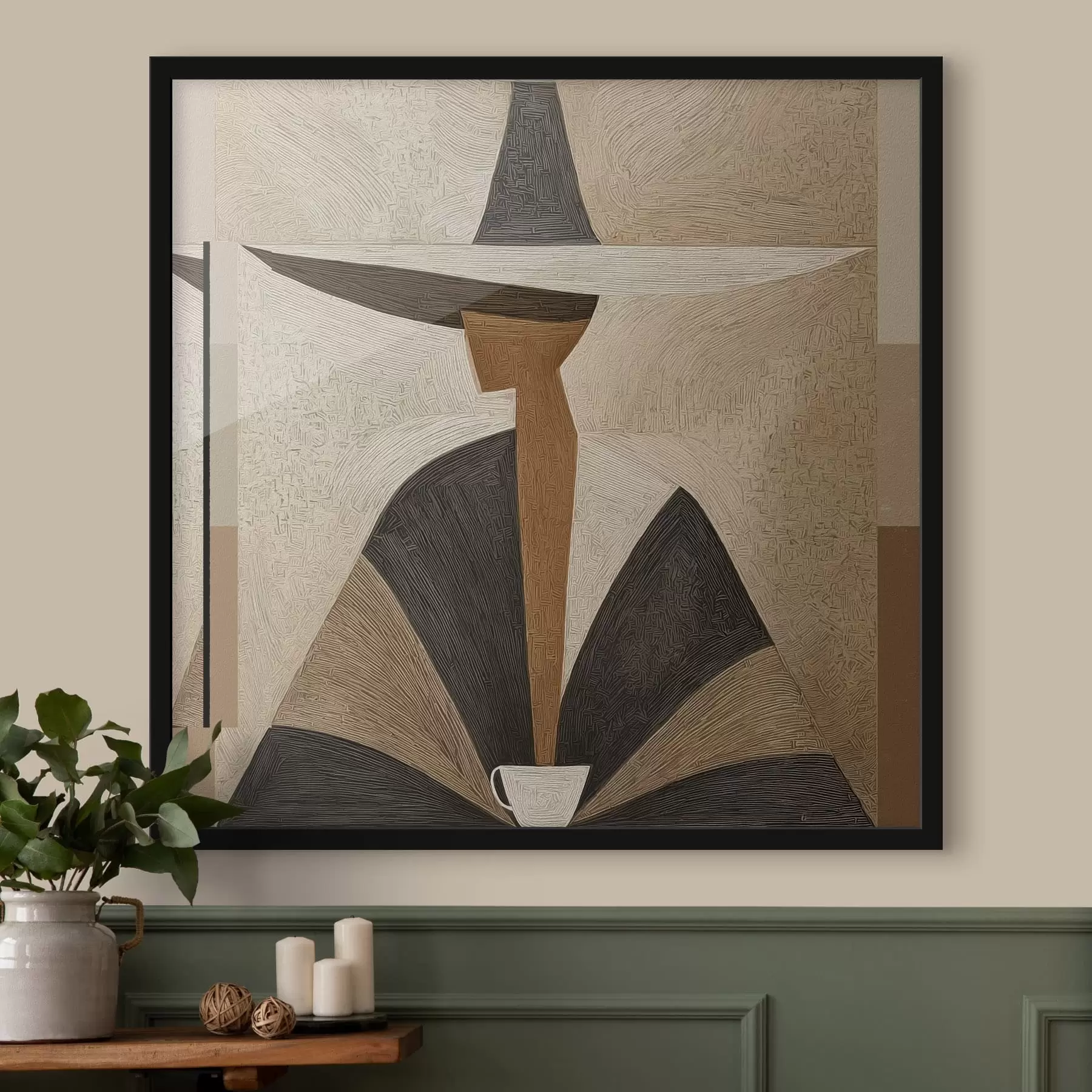 Fototapety Abstraktný portrét s klobúkom f47842