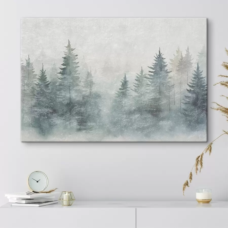 Fototapety Ihličnatý les, štýl grunge s47894