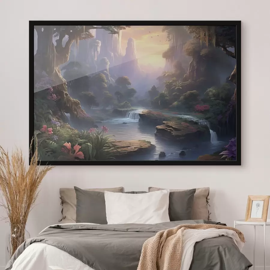 Fototapety Vodopády v rozprávkovom lese f47893