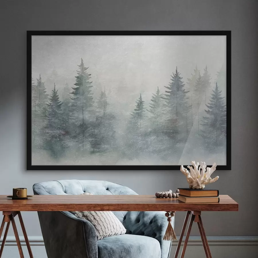 Fototapety Ihličnatý les, štýl grunge f47894